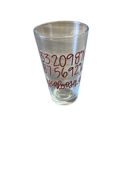 Coordinate Pint Glass
