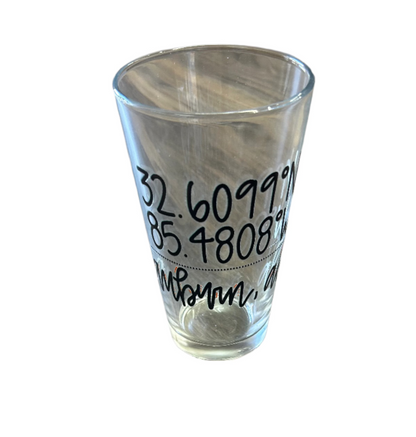 Coordinate Pint Glass