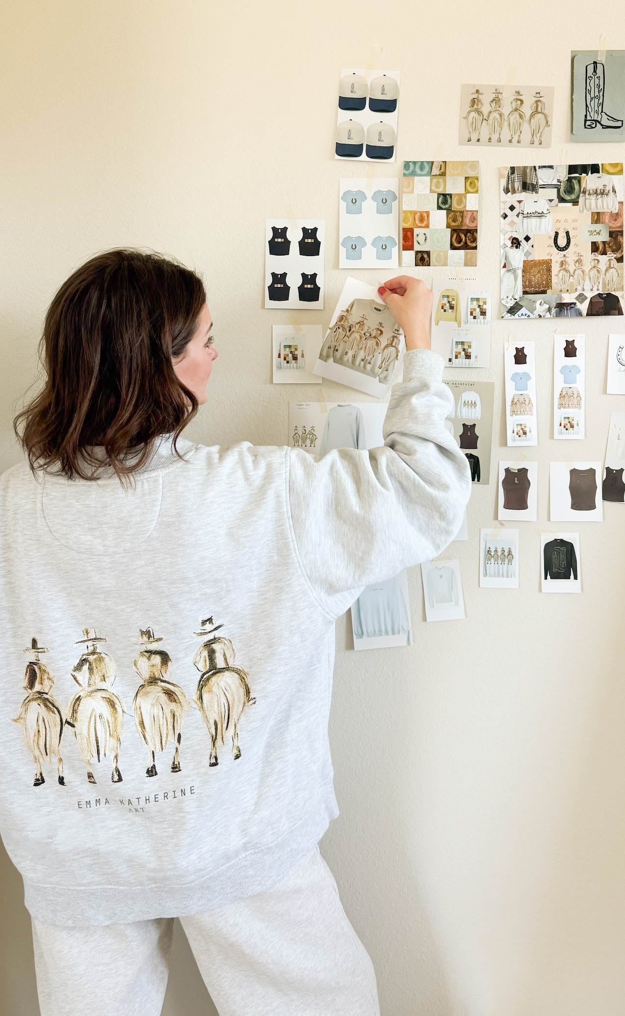 charlie southern x emma katherine art: cowtown cowboys mockneck