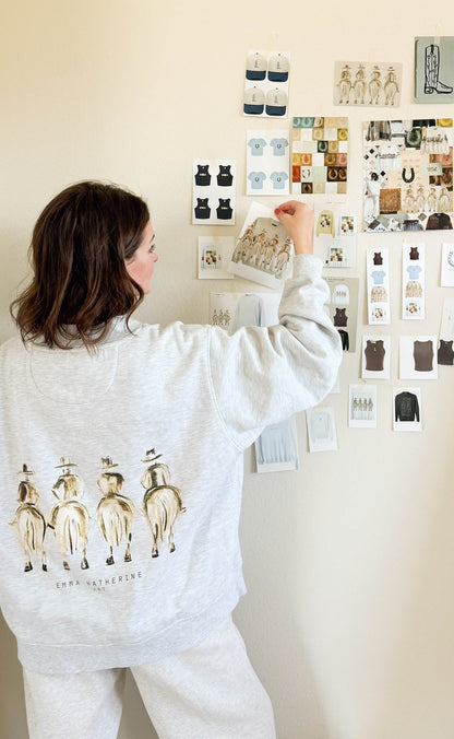 charlie southern x emma katherine art: cowtown cowboys mockneck