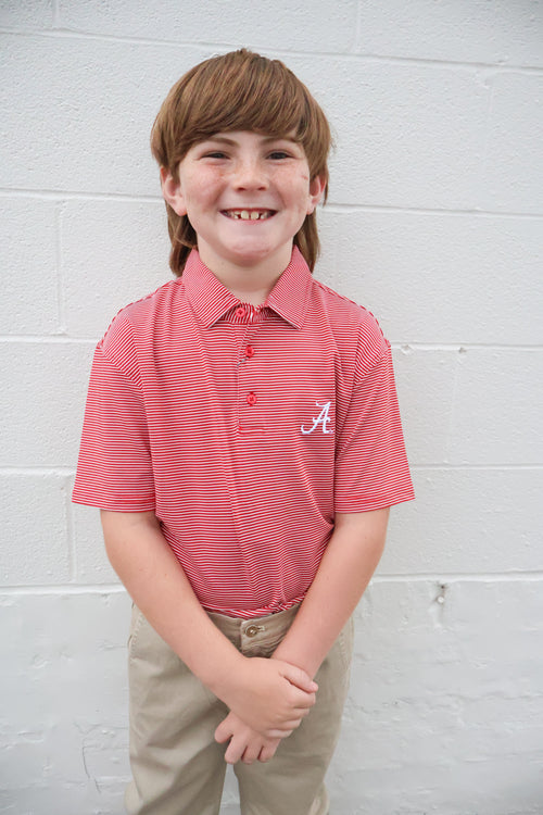 Boys' Taylor & Mick 1018 Bama Script Polo