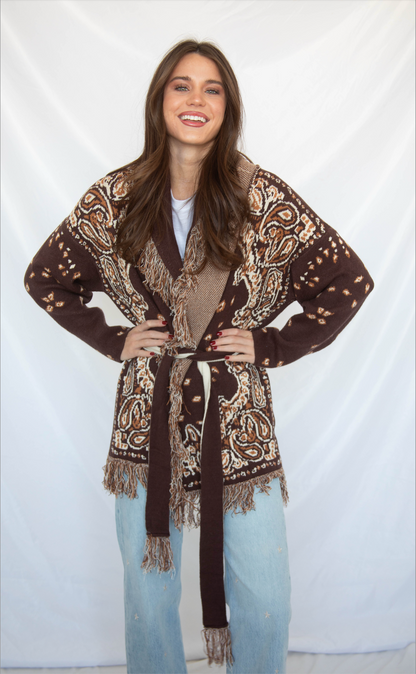brownie points wrap cardigan