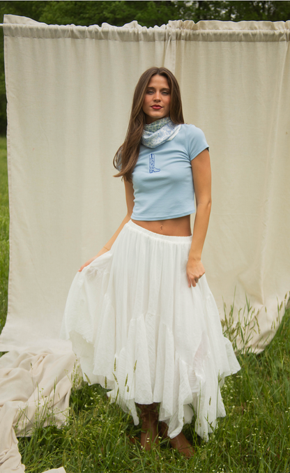 charlie southern x emma katherine art: boot scootin embroidered baby tee