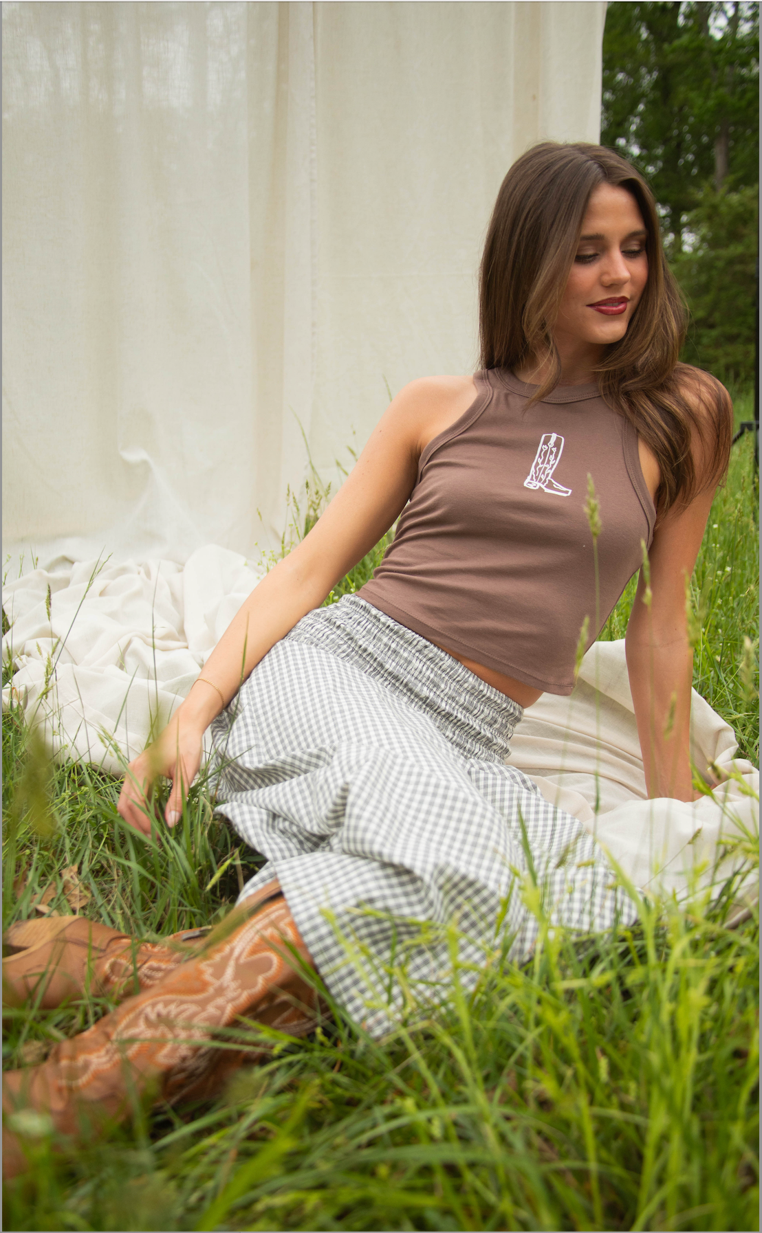 charlie southern x emma katherine art: boot scootin tank