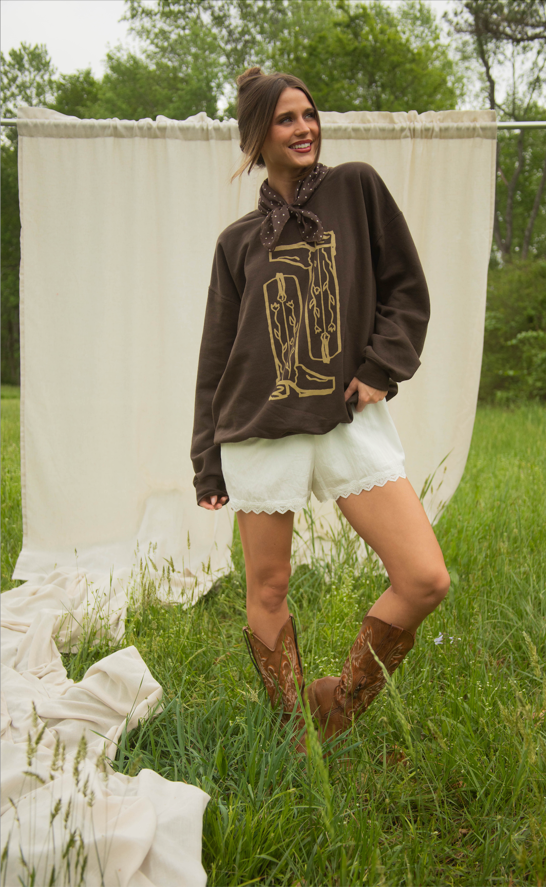 charlie southern x emma katherine art: texas two step sweatshirt
