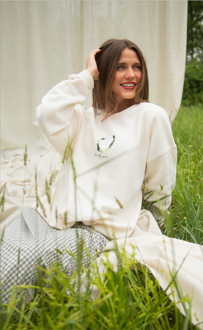 charlie southern x emma katherine art: lucky you horseshoe sweatshirt