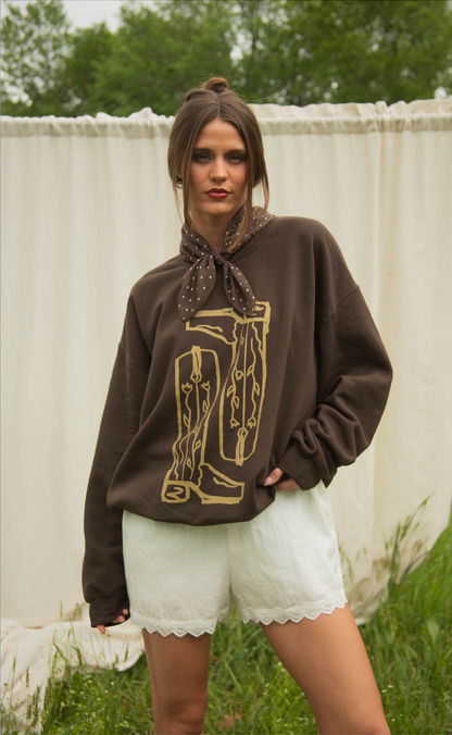 charlie southern x emma katherine art: texas two step sweatshirt