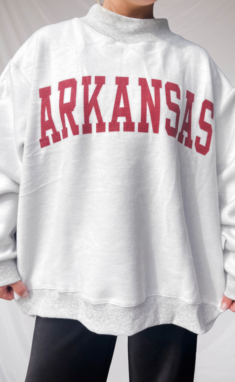 fayetteville reversible mock neck - grey