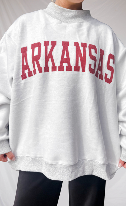 fayetteville reversible mock neck - grey