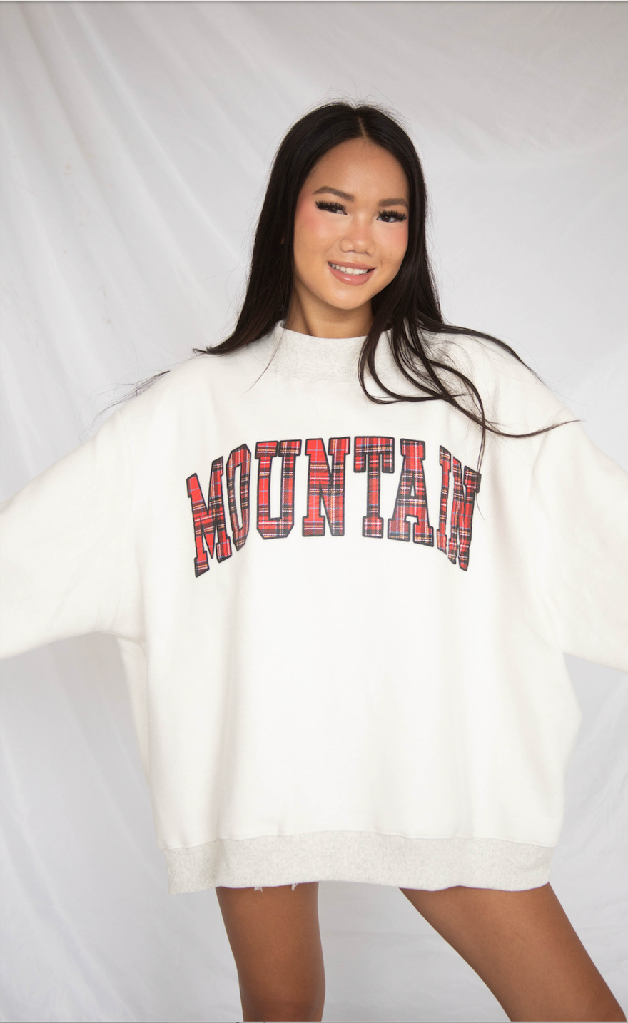 lake / mountain reversible mock neck