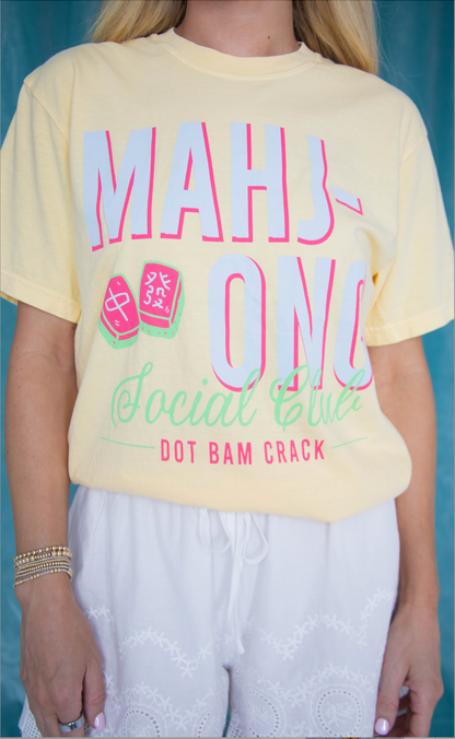 friday + saturday: mahjong social club tee