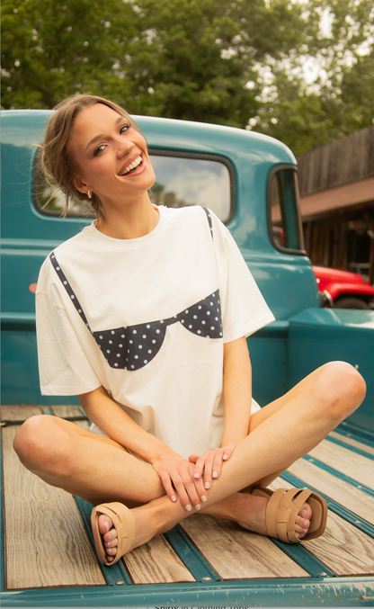 ocean drive polka dot bikini tee
