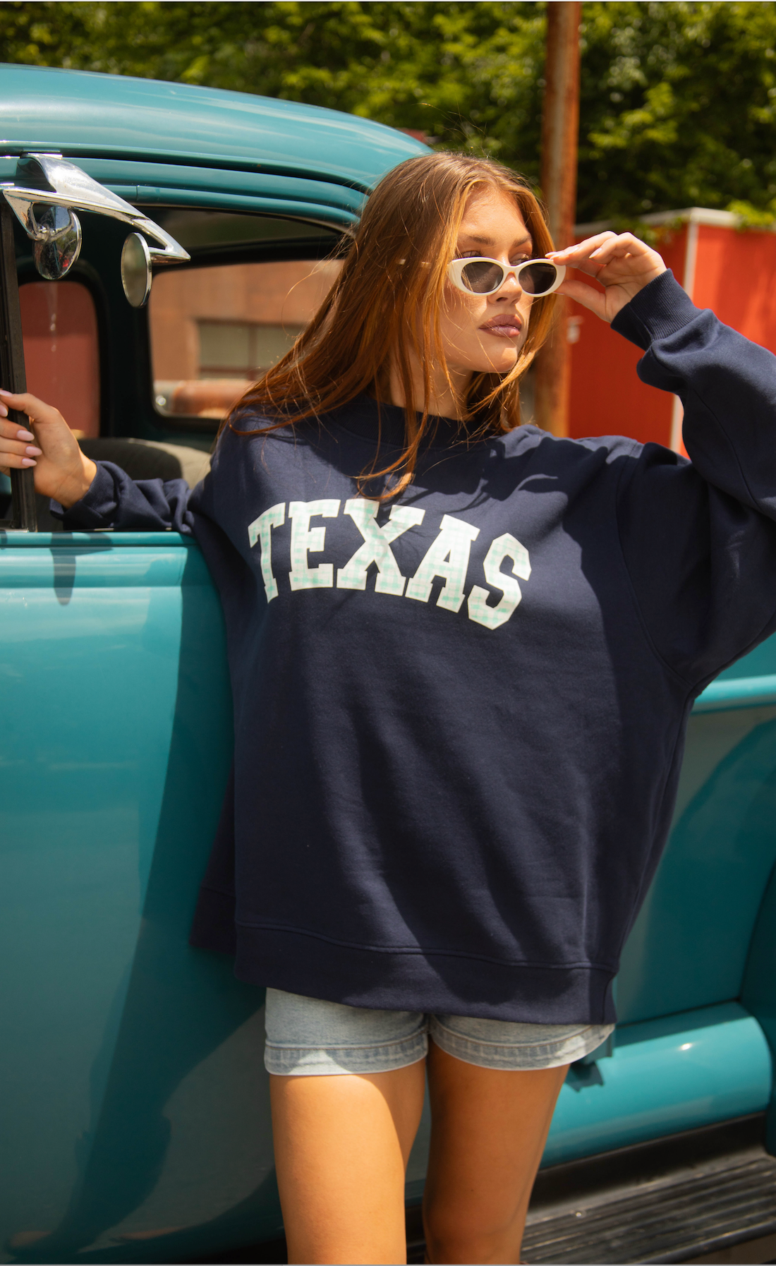 charlie southern: texas mock neck - navy