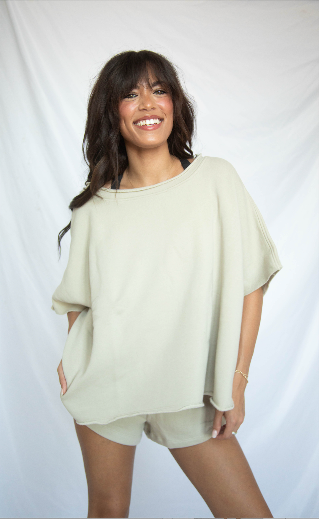 on the move two piece set - light grey