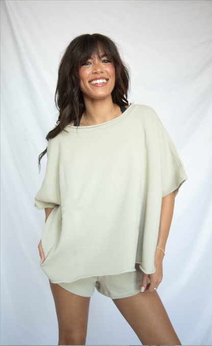 on the move two piece set - light grey