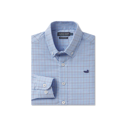 Boys' Southern Marsh Dyer Performance Gingham Dress Shirt
