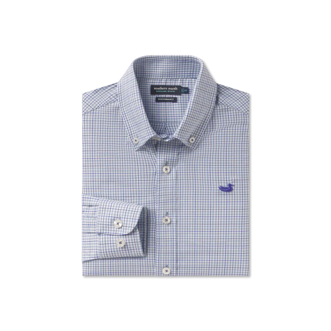 Boys' Southern Marsh Dyer Performance Gingham Dress Shirt