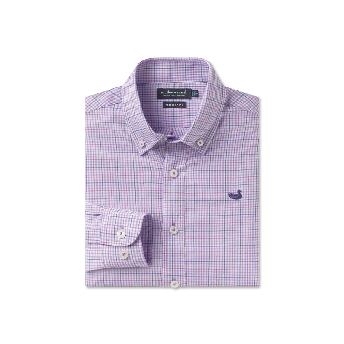 Boys' Southern Marsh Dyer Performance Gingham Dress Shirt