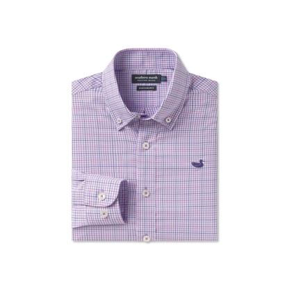Boys' Southern Marsh Dyer Performance Gingham Dress Shirt