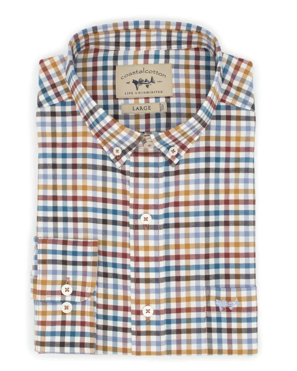 Coastal Cotton Long Sleeve Performance Sport Shirt
