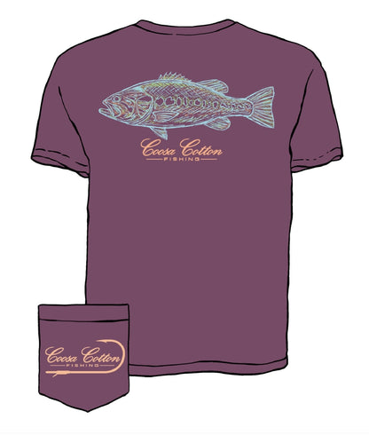 Coosa Cotton Abstract Bass Tee