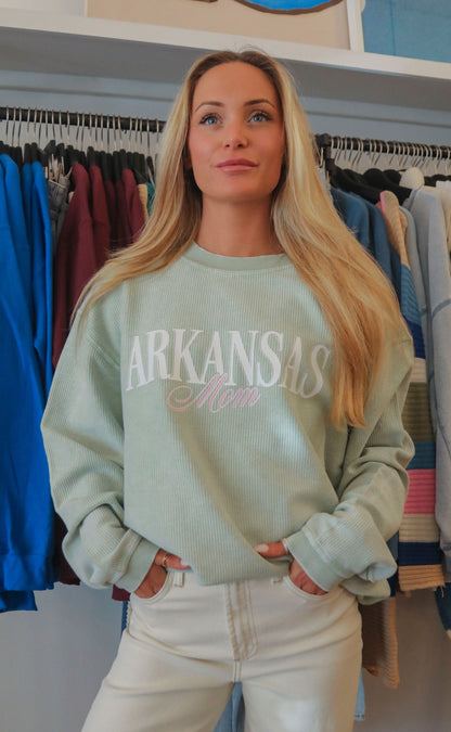 arkansas mom corded pullover
