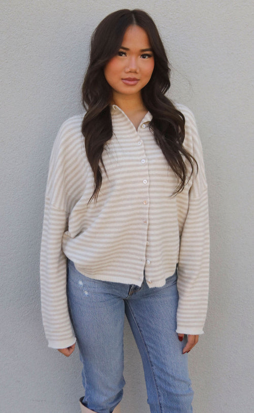 beat of your heart cardigan - cream/natural
