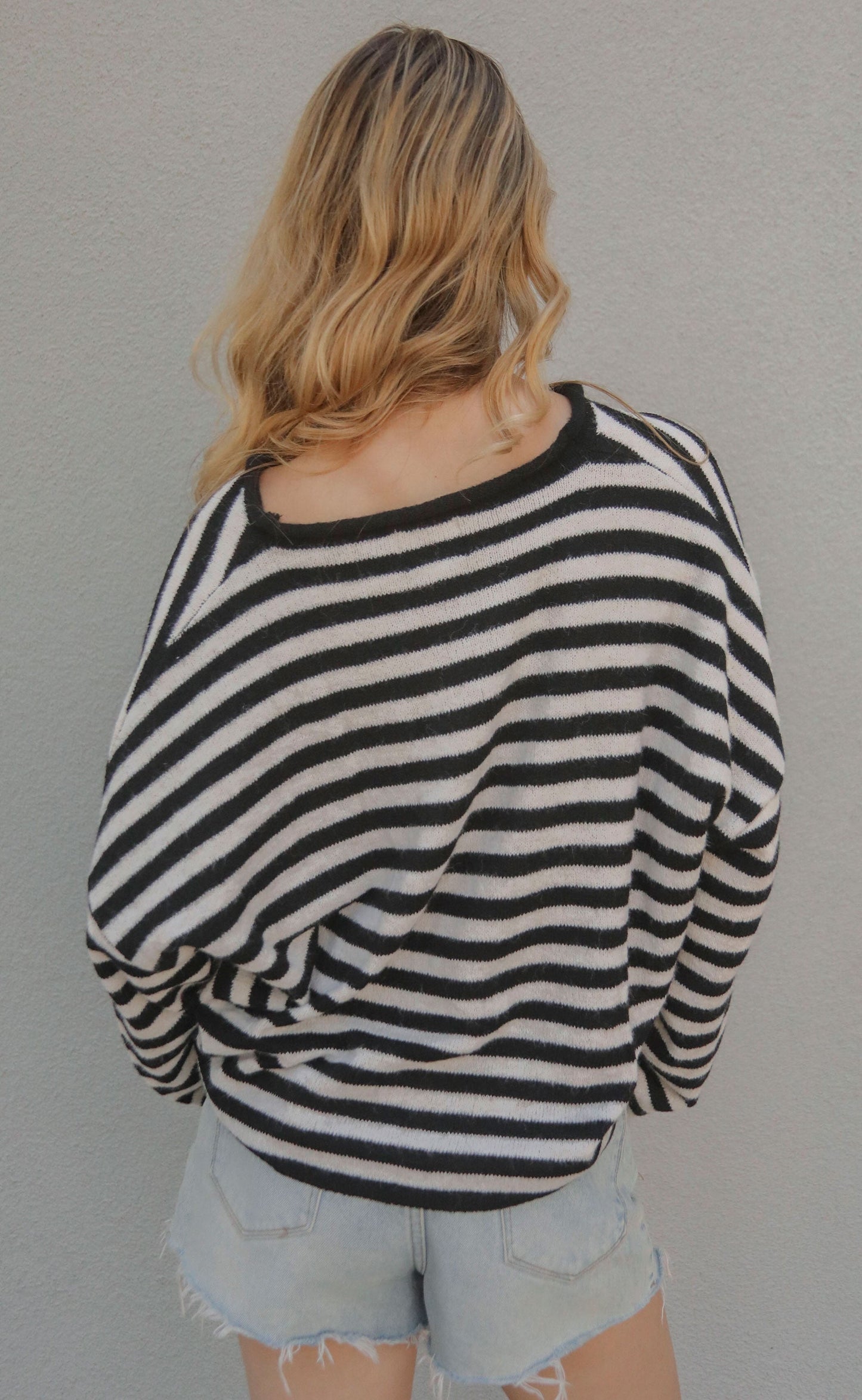 beat of your heart cardigan - black stripe
